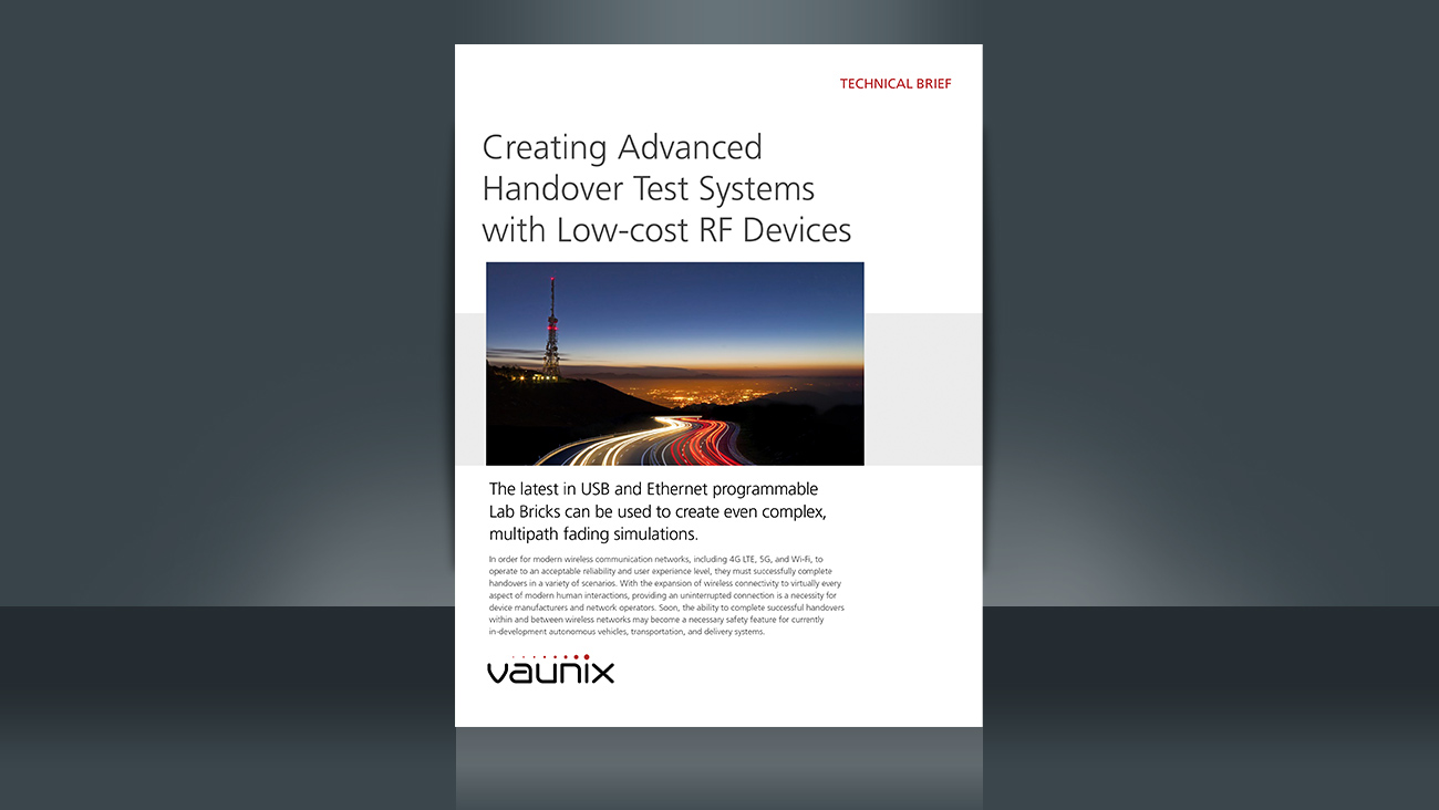 Creating Advanced Handover Test Systems with Low-cost RF Devices