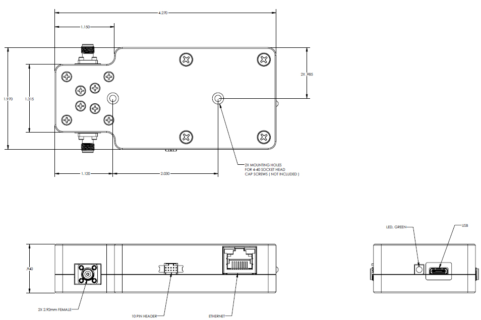 LDA-403 Mechanical Drawing