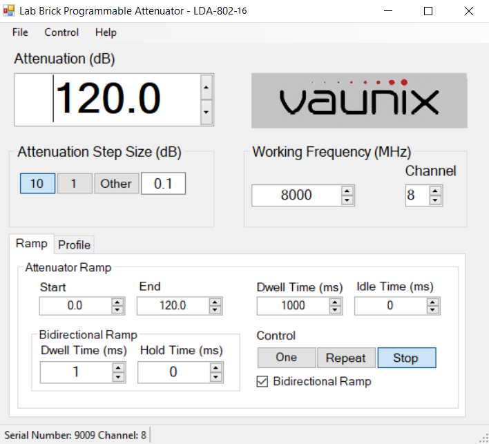 LDA-802-16 Windows GUI
