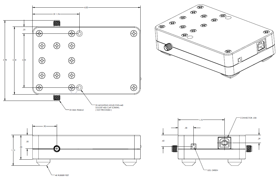 LDA-802EH Programmable Digital Attenuator Mechnical